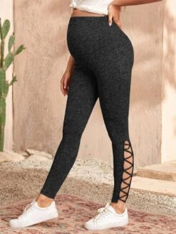 SHEIN Maternity Criss Cross Detail Leggings -SHEIN STORE 16518072730fddf54f864976fd3c6a9d2d1ab4220e thumbnail 405x552