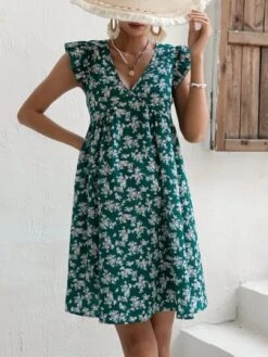 SHEIN Maternity Ditsy Floral Print Ruffle Trim Dress -SHEIN STORE 1678088734b76d4458bc3124d1a7615c39215b9612 thumbnail 405x552