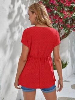 SHEIN Maternity Button Front Peplum Top