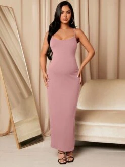 SHEIN Maternity Solid Cami Dress -SHEIN STORE 167902984242fca67d5ae7a845f0ed2fe11eca8f42 thumbnail 405x552