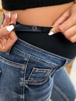 SHEIN Maternity Wideband Waist Ripped Frayed Skinny Jeans -SHEIN STORE 1679275939b8eb78bc534216c1b253935a54e51f52 thumbnail 405x552