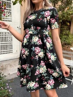 SHEIN Maternity Floral Print A-line Dress -SHEIN STORE 16793688072c4fe9472beff8a971b2f24a81559445 thumbnail 405x552