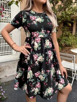 SHEIN Maternity Floral Print A-line Dress -SHEIN STORE 16793689408dbb911a72750545c1dc0c8aeacd4dda thumbnail 405x552