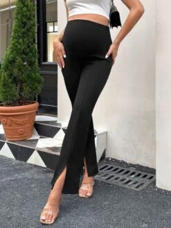 SHEIN Maternity Adjustable Waist Split Hem Flare Leg Pants -SHEIN STORE 16793767949eb460f361e9cc3cdc16ef8bfa59925c thumbnail 405x552