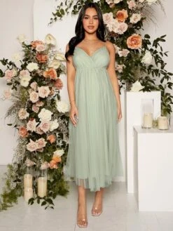 SHEIN Maternity Solid Mesh Cami Dress -SHEIN STORE 1679454187b606fc9accf57a4c768441e0de32925a thumbnail 405x552