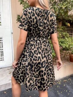 SHEIN Maternity Leopard Print A-line Dress