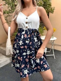 SHEIN Maternity Floral Print Belted Cami Dress -SHEIN STORE 16795563050dc0559192e503a9b71e456f48dc0dbd thumbnail 405x552