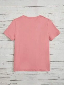 SHEIN Maternity 1pc Floral & Slogan Graphic Zipper Side Tee