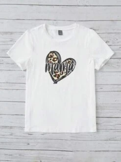 SHEIN Maternity 1pc Letter & Heart Print Tee -SHEIN STORE 16796383737f12808c72a76e5961964428d9e8e364 thumbnail 405x552