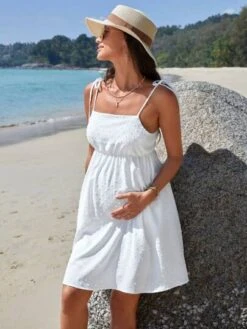 SHEIN Maternity Swiss Dot Tie Shoulder Cami Dress -SHEIN STORE 167966008459d22fbdc747befd7a98d365ad5b5876 thumbnail 405x552