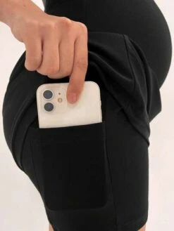 SHEIN Maternity Phone Pocket Adjustable Waist Shorts -SHEIN STORE 167988461708e6519ddac0c6486122d9507f1541ab thumbnail 405x552