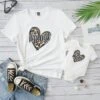 SHEIN Maternity 1pc Letter & Heart Print Tee