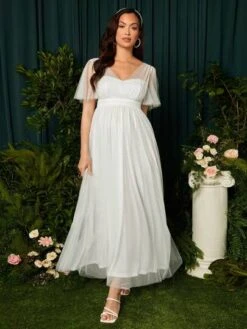 SHEIN Maternity Split Sleeve Mesh Overlay Dress -SHEIN STORE 1680230003492f635eb9f2e0729998838c560b3c00 thumbnail 405x552