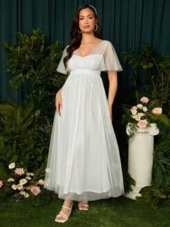 SHEIN Maternity Split Sleeve Mesh Overlay Dress -SHEIN STORE 16802300110b5460aa333df88cf6ef62d9a1231578 thumbnail 405x552