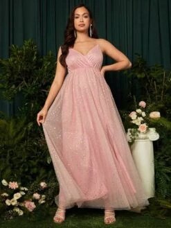 SHEIN Maternity Surplice Neck Mesh Cami Dress -SHEIN STORE 16803495368b4fcdb1cb78e2fb9f6e0ed1d9cae7e2 thumbnail 405x552