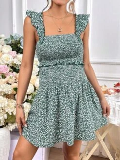 SHEIN Maternity Ditsy Floral Print Ruffle Trim Top & Skirt -SHEIN STORE 168078527912eaf7e44ddd798610490370733298dd thumbnail 405x552