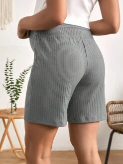 SHEIN Maternity Wide Waistband Drawstring Waist Shorts