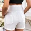 SHEIN Maternity Wideband Waist Roll Up Hem Shorts