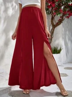 SHEIN Maternity Split Thigh Wide Leg Pants -SHEIN STORE 168111321227a79c9094959879fb43b361e1fb93cb thumbnail 405x552