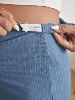 SHEIN Maternity Adjustable Waist Split Thigh Rib-knit Pencil Skirt -SHEIN STORE 1681137270f8e79ecc08e4fbe6ae51bdaad2892e78 thumbnail 405x552