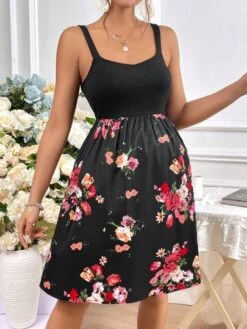 SHEIN Maternity Floral Print Cami Dress -SHEIN STORE 168127194839140b5d4671c4e740cc12b9562af776 thumbnail 405x552
