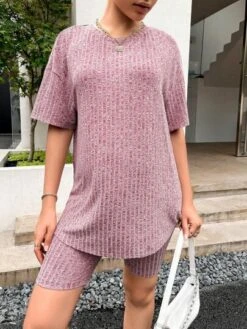 SHEIN Maternity Drop Shoulder Tee & Biker Shorts -SHEIN STORE 1681354390fb657abc89bc8858405a689ccf71a81a thumbnail 405x552