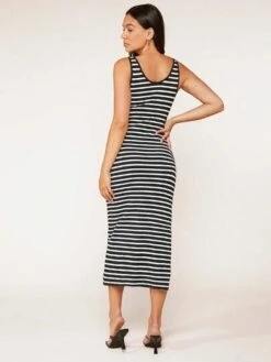 SHEIN BASICS Maternity Striped Print Bodycon Dress