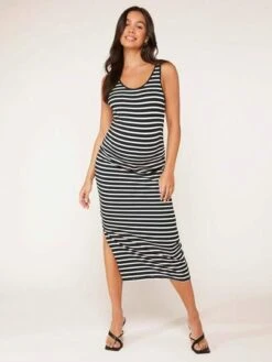 SHEIN BASICS Maternity Striped Print Bodycon Dress -SHEIN STORE 168135679096693ab97a898799db11991cce5128f8 thumbnail 405x552