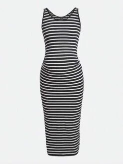 SHEIN BASICS Maternity Striped Print Bodycon Dress -SHEIN STORE 1681356793ec0ca88f7da1e1a73c523af4809e44e7 thumbnail 405x552