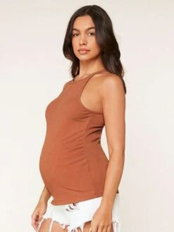 SHEIN BASICS Maternity Solid Halter Top -SHEIN STORE 168135757983f0f511fa1c7139090bb485c8b1674f thumbnail 405x552