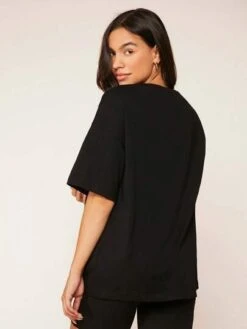 SHEIN BASICS Maternity 100% Cotton Solid Drop Shoulder Tee