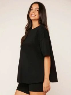 SHEIN BASICS Maternity 100% Cotton Solid Drop Shoulder Tee -SHEIN STORE 1681370028d59660fe623834930863d3211d820e21 thumbnail 405x552