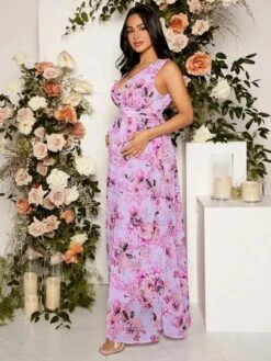 SHEIN Maternity Floral Print Split Thigh Dress -SHEIN STORE 1681441126571335ee9ed72fbdef888527a98d1826 thumbnail 405x552