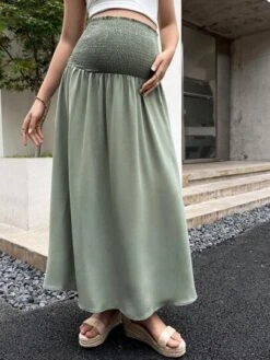 SHEIN Maternity Two Way Wear Wideband Waist Flare Skirt -SHEIN STORE 168146209200578981bfc12d711d1f339fa9344413 thumbnail 405x552