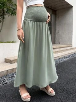 SHEIN Maternity Two Way Wear Wideband Waist Flare Skirt -SHEIN STORE 1681462096bba5da4c7e8bba760b508fbe171d1fb0 thumbnail 405x552