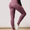 SHEIN BASICS Maternity Knot Waist Marled Knit Leggings