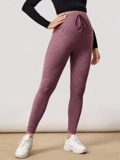 SHEIN BASICS Maternity Knot Waist Marled Knit Leggings -SHEIN STORE 16816137208e714f8ab2fbab5f19122fbd0a838362 thumbnail 405x552