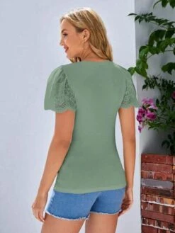 SHEIN Maternity Schiffy Sleeve Solid Tee