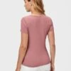 SHEIN Maternity Half Button Ribbed Knit Tee
