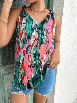 SHEIN Maternity Tie Dye Knot Shoulder Blouse -SHEIN STORE 1683201506aecae5e21184c1935c27bb809db9cc6e thumbnail 405x552