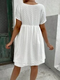 SHEIN Maternity Batwing Sleeve High Waist Dress