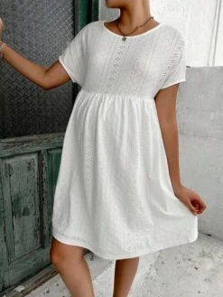 SHEIN Maternity Batwing Sleeve High Waist Dress -SHEIN STORE 168320155084a70141a7c0ade1d58bb414e4dfc0ec thumbnail 405x552