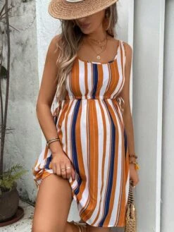 SHEIN Maternity Striped Drawstring Waist Dress -SHEIN STORE 16832020246aba181c24f78a7e54634c8884afef77 thumbnail 405x552