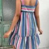 SHEIN Maternity Striped Print Ruffle Hem Cami Dress