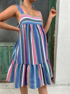 SHEIN Maternity Striped Print Ruffle Hem Cami Dress -SHEIN STORE 1683268699a995ce3592881688921fbf8b2e4e8a13 thumbnail 405x552