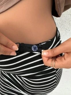 SHEIN Maternity Letter Graphic Tee & Striped Print Adjustable Waist Skirt -SHEIN STORE 16832687289034ecc7bc64a1a5e6341139849e44e6 thumbnail 405x552