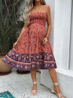 SHEIN Maternity Floral Print Ruffle Hem Skirt -SHEIN STORE 168327342339993201179cee9aafaa9b11cf4adf28 thumbnail 405x552