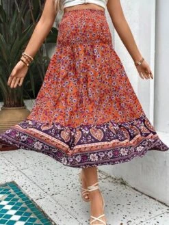 SHEIN Maternity Floral Print Ruffle Hem Skirt -SHEIN STORE 1683273431af24b9cdf97e0b37d85e7d4003932682 thumbnail 405x552