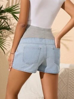 SHEIN Maternity Wideband Waist Denim Shorts -SHEIN STORE 16835099414c9938b288a9efe9b005dabd6dffd6e0 thumbnail 405x552