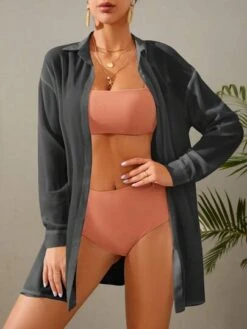 SHEIN Maternity Button Front Drop Shoulder Kimono -SHEIN STORE 168369608458d16d0882ba11e9623c309df9bab506 thumbnail 405x552